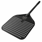 ChefPro NZ black anodised perforated aluminium pizza peel for 12 inch pizza oven
