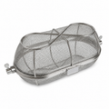 ChefPro NZ stainless steel mesh rotisserie tumble basket attachment for charcoal BBQ spit rod