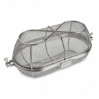 ChefPro NZ stainless steel mesh rotisserie tumble basket attachment for charcoal BBQ spit rod