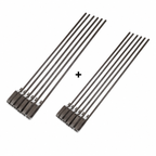 ChefPro NZ stainless steel flat BBQ skewers two pack set for rotisserie charcoal BBQ kebabs