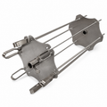 ChefPro NZ stainless steel rotisserie multi-skewer kebab rack attachment for charcoal BBQ spit rod

