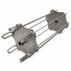 ChefPro NZ stainless steel rotisserie multi-skewer kebab rack attachment for charcoal BBQ spit rod